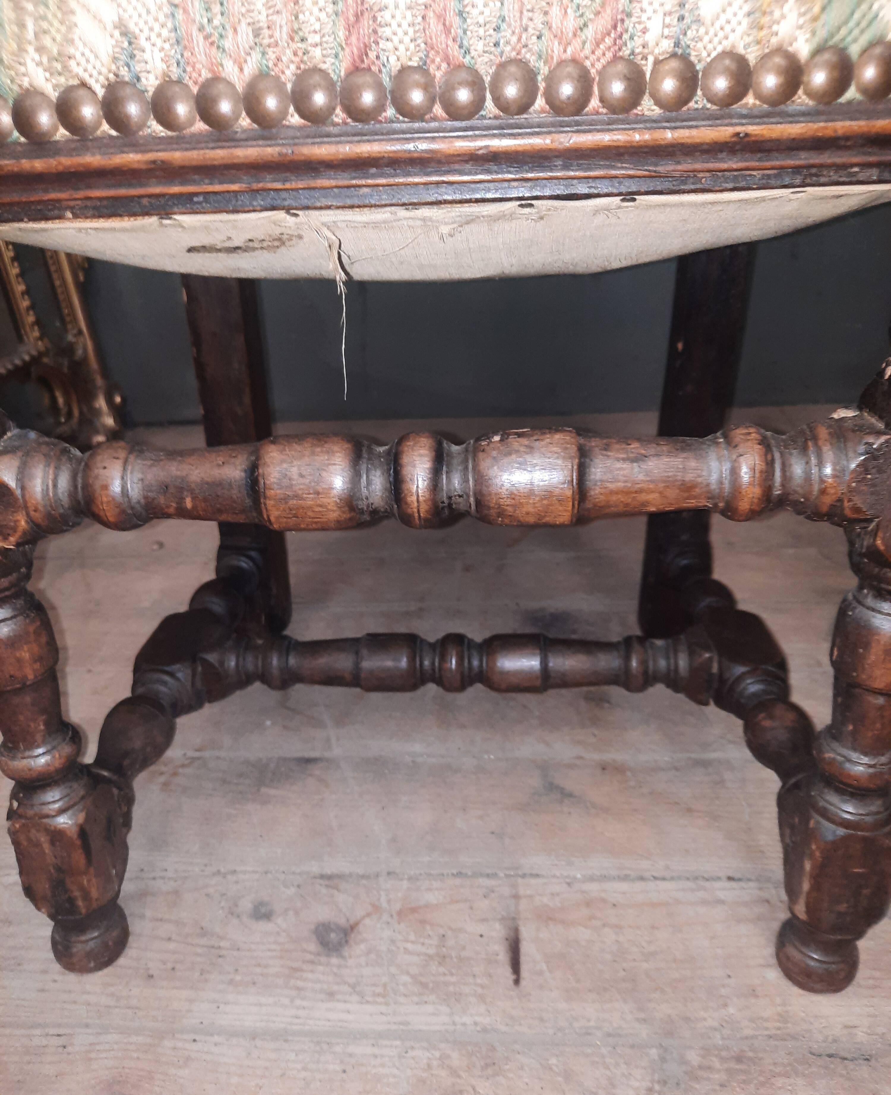 Pair of Louis XIII period chairs