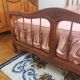 Solid carved cherry wood bed 140x190 with base