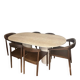 Vends table Beige Avenue travertin avec ou sans  2 fauteuils et 4 chaises
