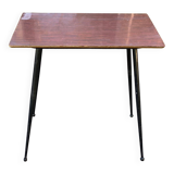 Scandinavian steel and rosewood dining table