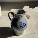 Large blue West Germany pitcher