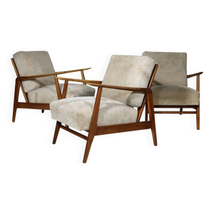 Chaises de salon en teck