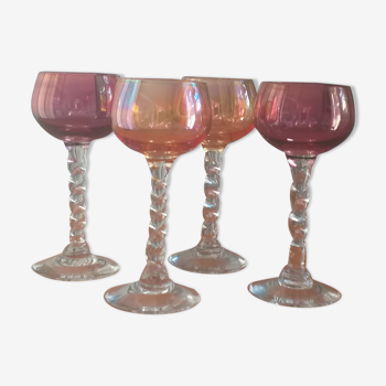 Blown glass liqueur glasses