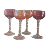 Blown glass liqueur glasses