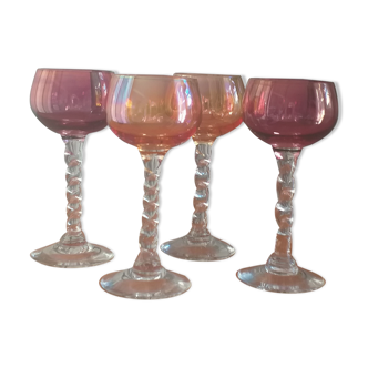 Verres à liqueur en verre soufflé