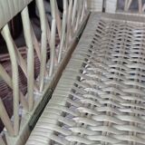 Rattan corner shelf