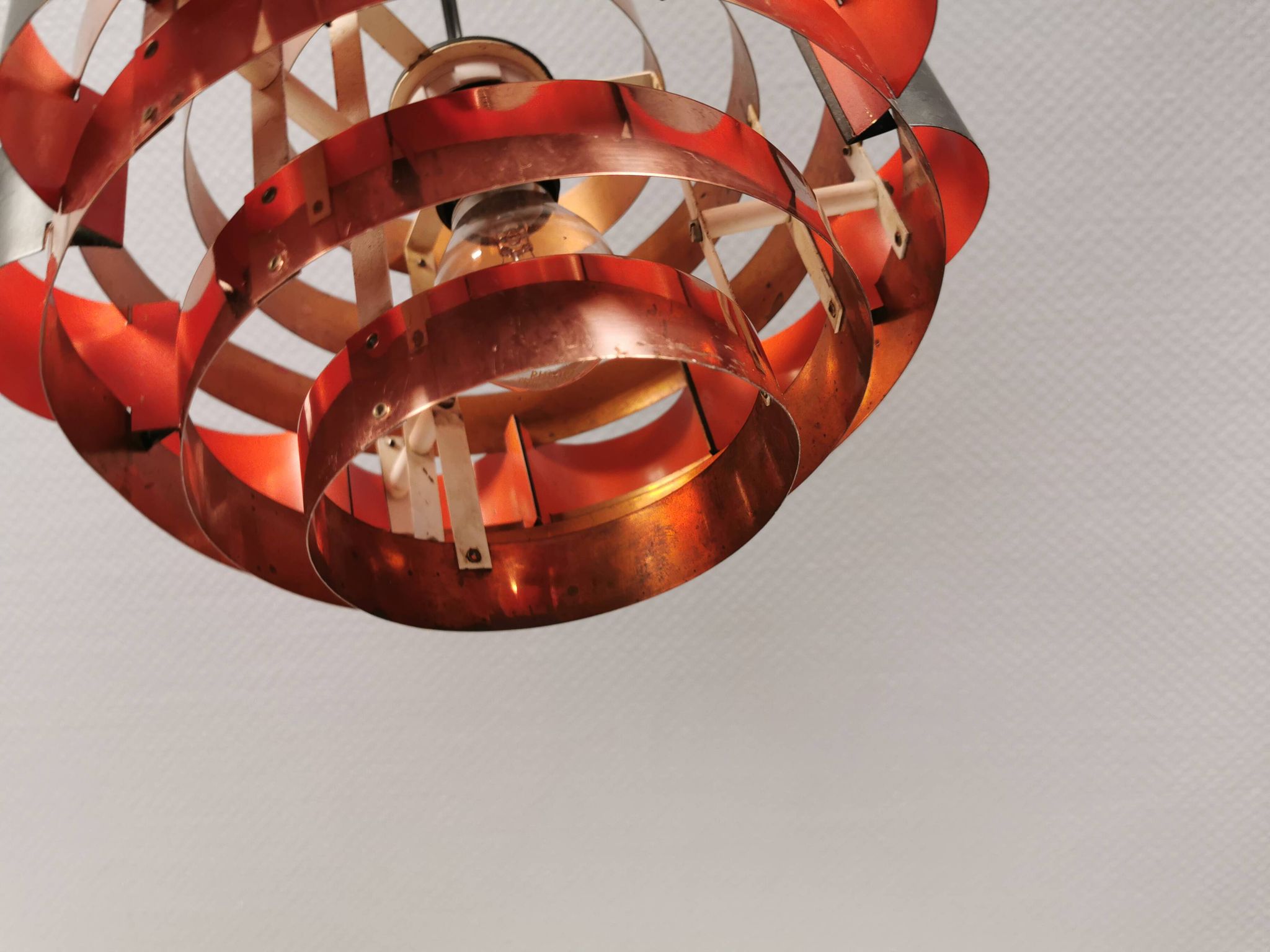 Hanging lamp from 1980s Denmark, by Werner Schou for his own company