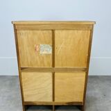 Double filing cabinet with curtains