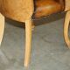 Restored Chesterfield Art Deco 1920 office chair in leather and walnut.