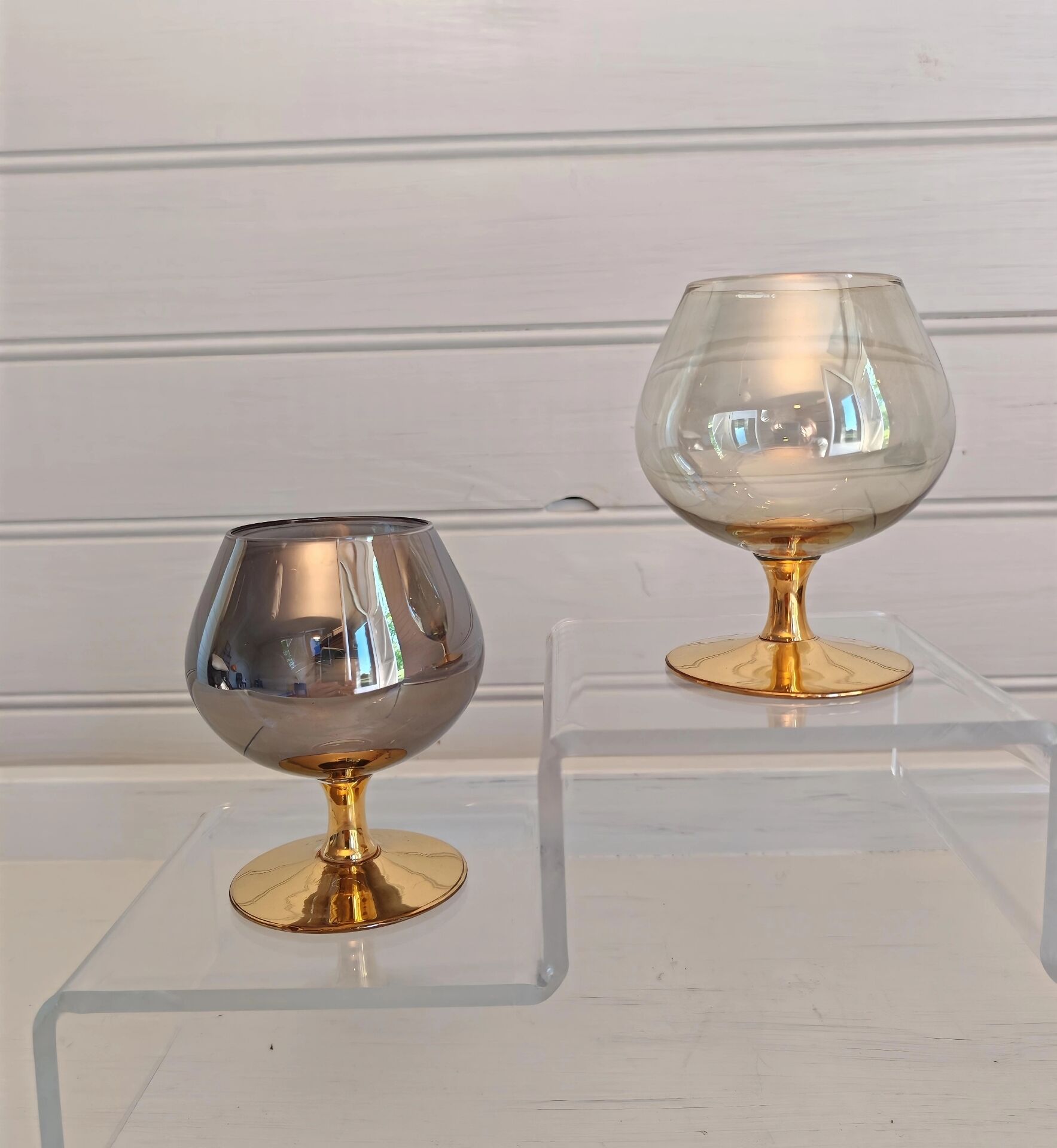 6 vintage cognac glasses