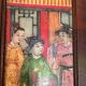 Chinese screen genre scene on alabaster