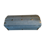 Malle ancienne de voyage en bois rénovée
