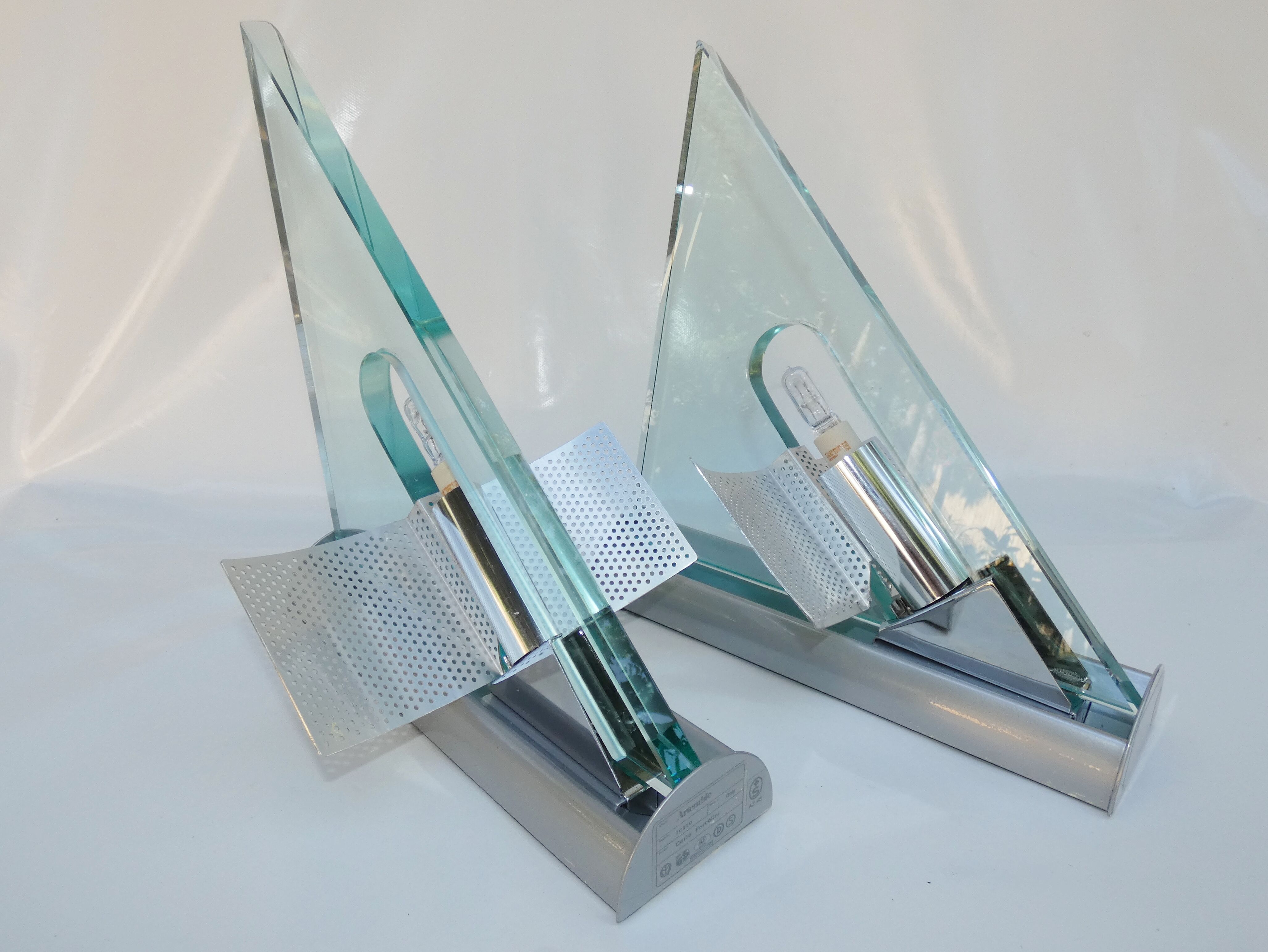 Artemide - pair of appliques icaro design carlo forcolini vintage modernist