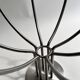 Grand chandelier en métal brossé 8 bougies, K. Hagberg design 1970