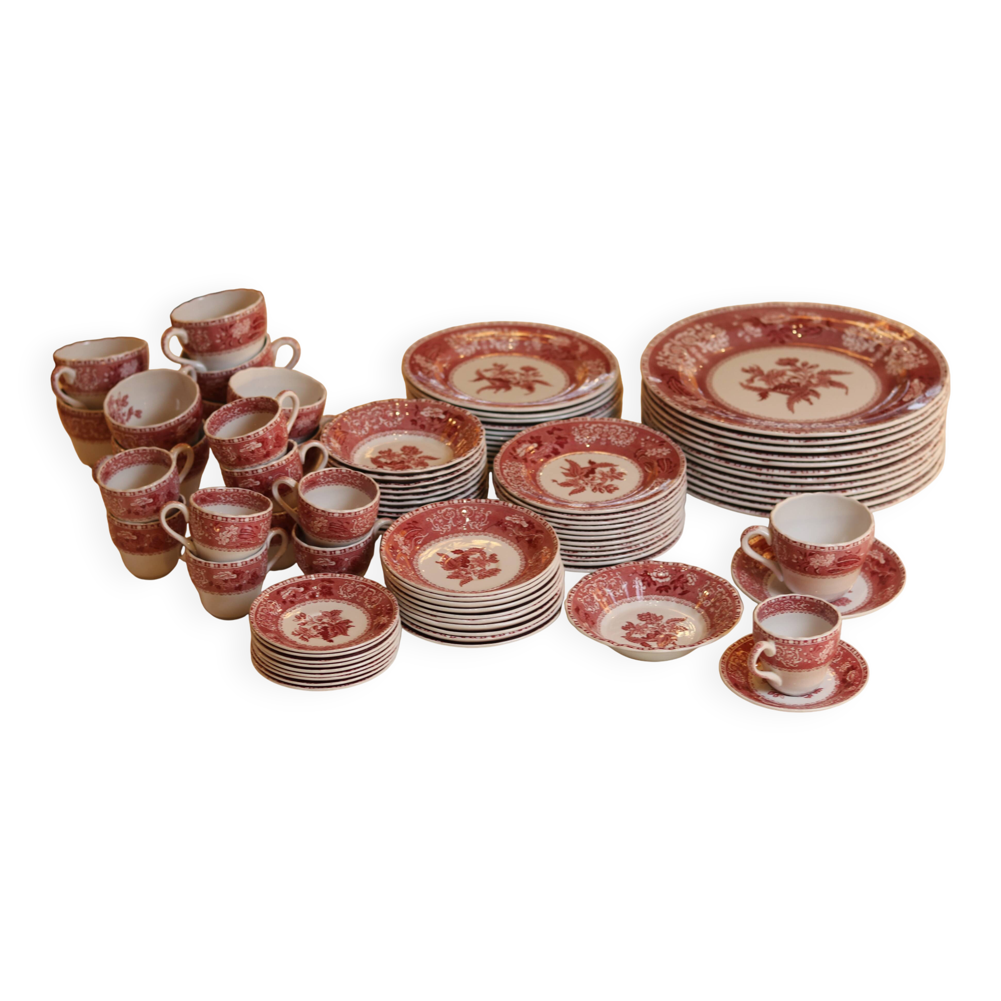 Service Spode « Pink Camilla » de 90 pièces, des années 1950