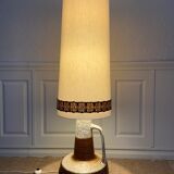 XL floor lamp by Hustadt Leuchten, studio ceramic, 1970s, mid-century, vintage, brutalist, fat lava