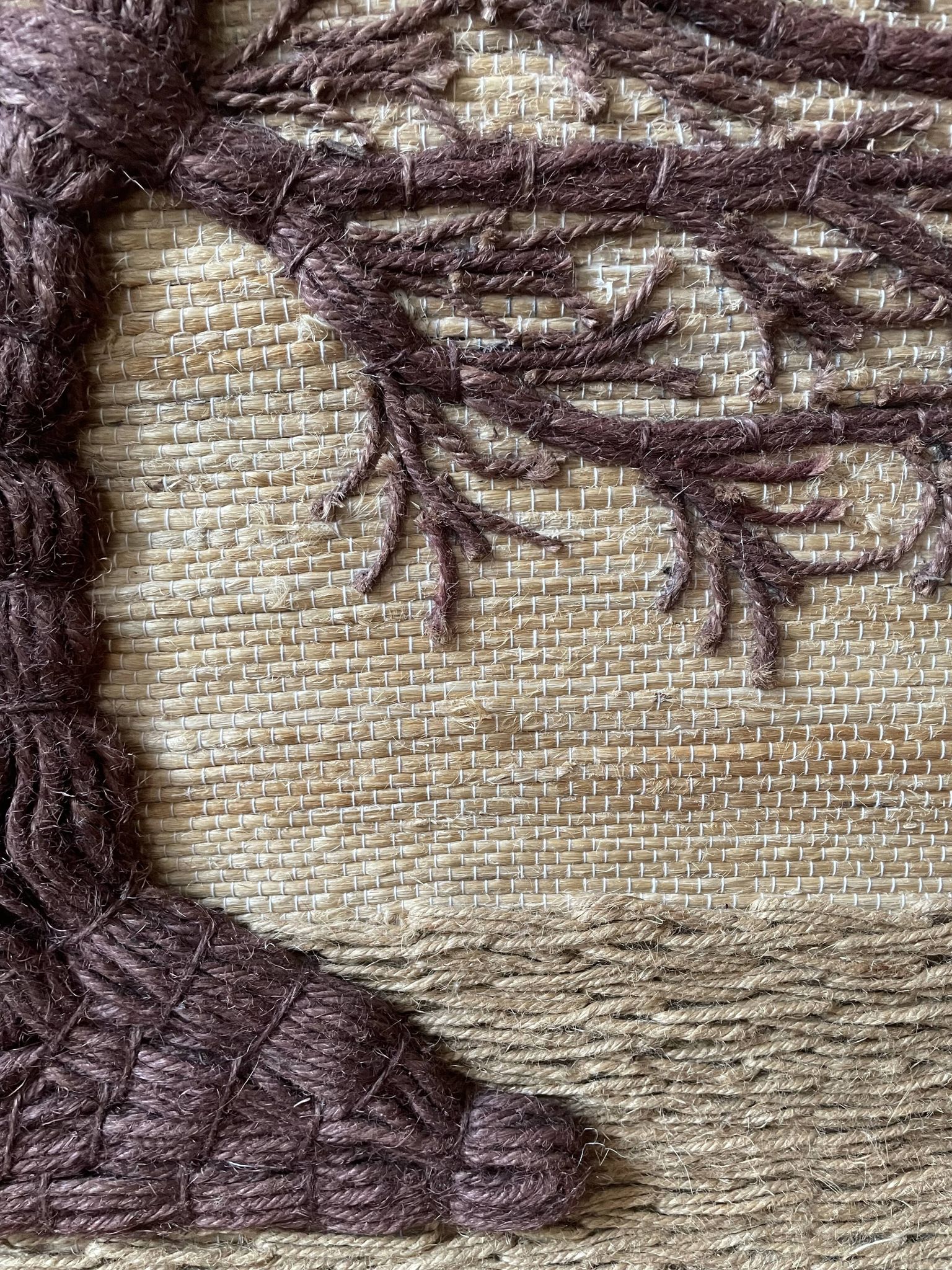 Large woven wall tapestry made of fibers Tree of Life