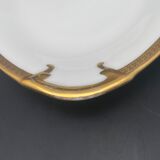 Oval flat Limoges golden tower