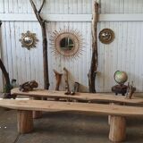 Pair of vintage farm bench