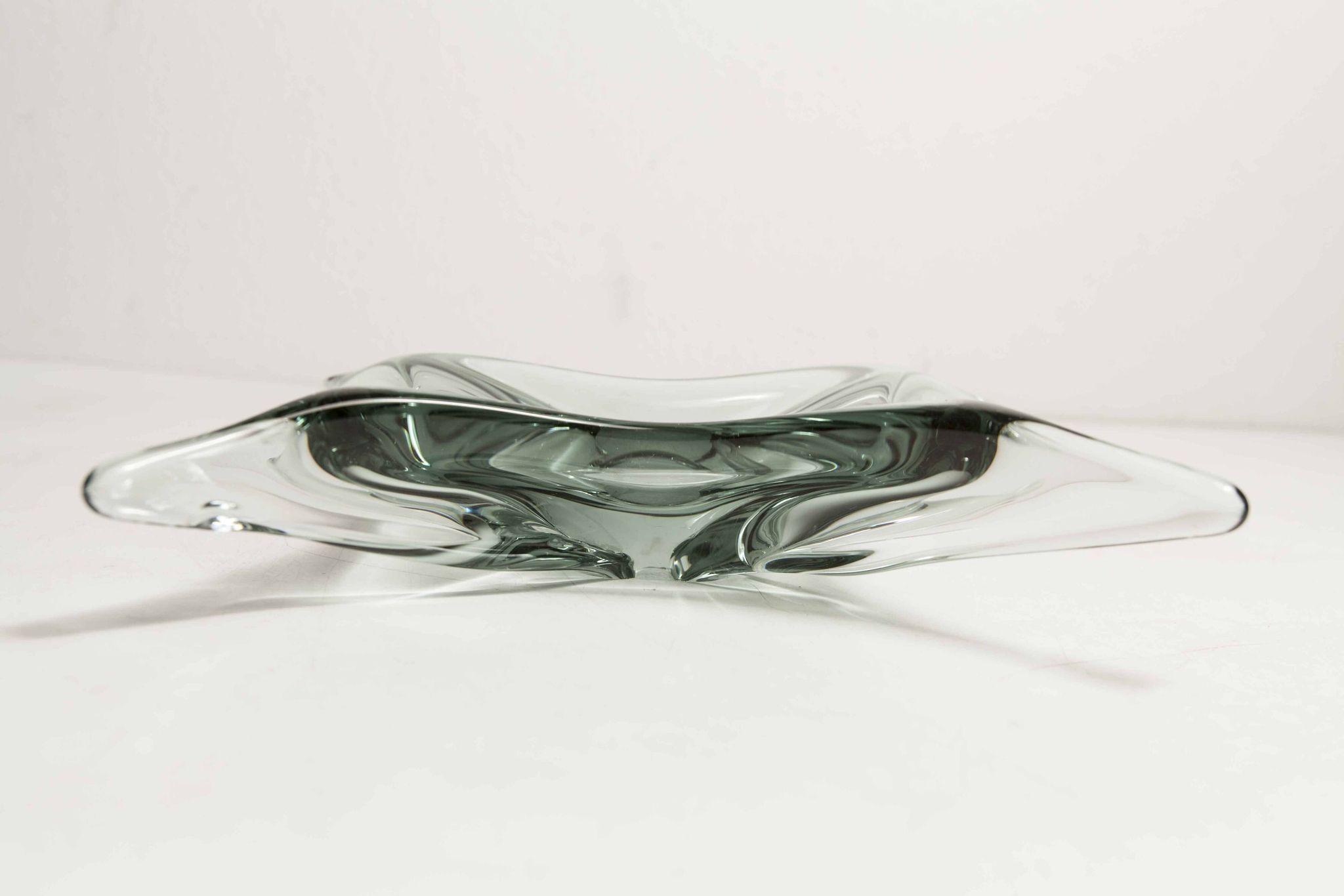 Green Murano glass ashtray