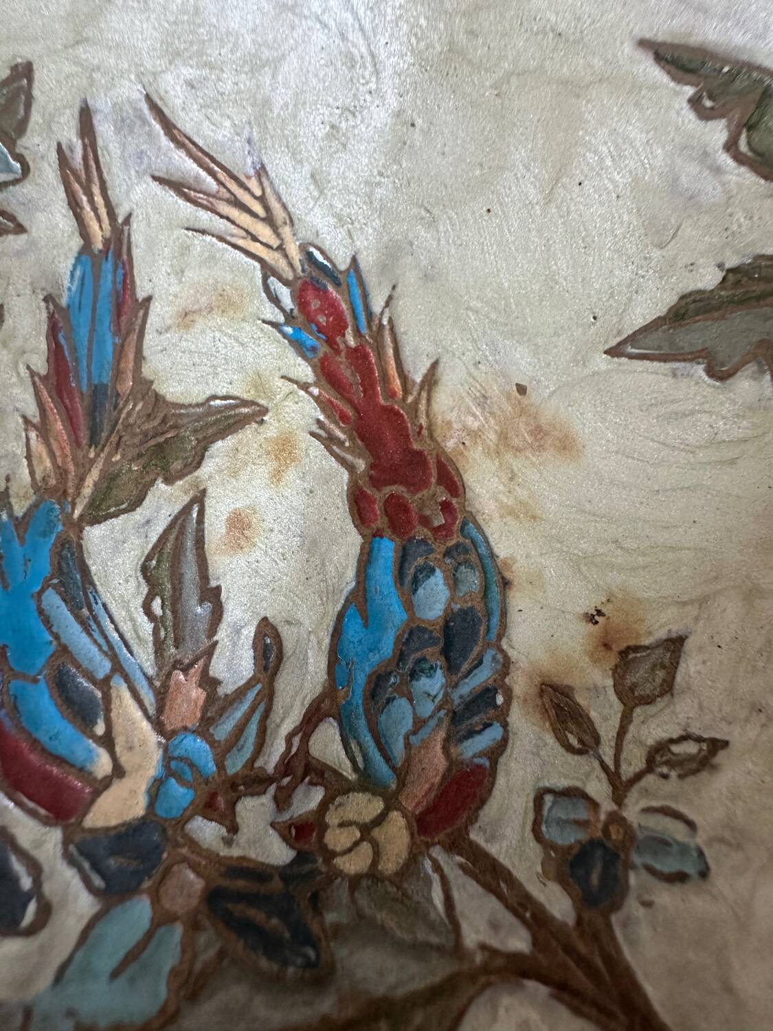 Enamelled brass pocket tray