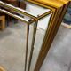 Deknudt Mirror Large Format with Triple Frame in Gold Wood Art Deco