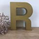 Golden vintage sign letter R