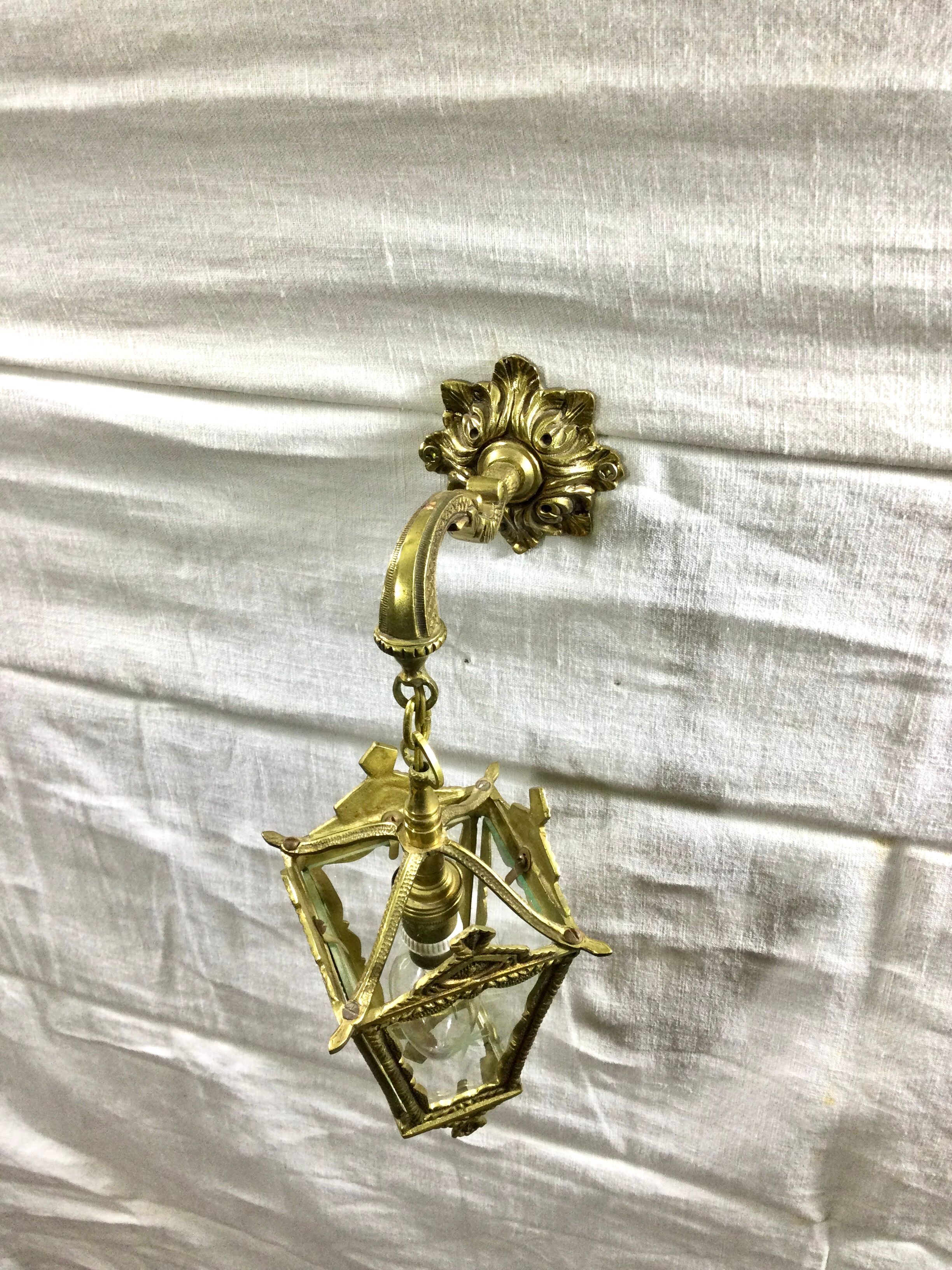 Bronze lantern with starry glasses