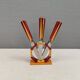Fruit knife set, Art Deco. Sollingen Germany 1920-40s
