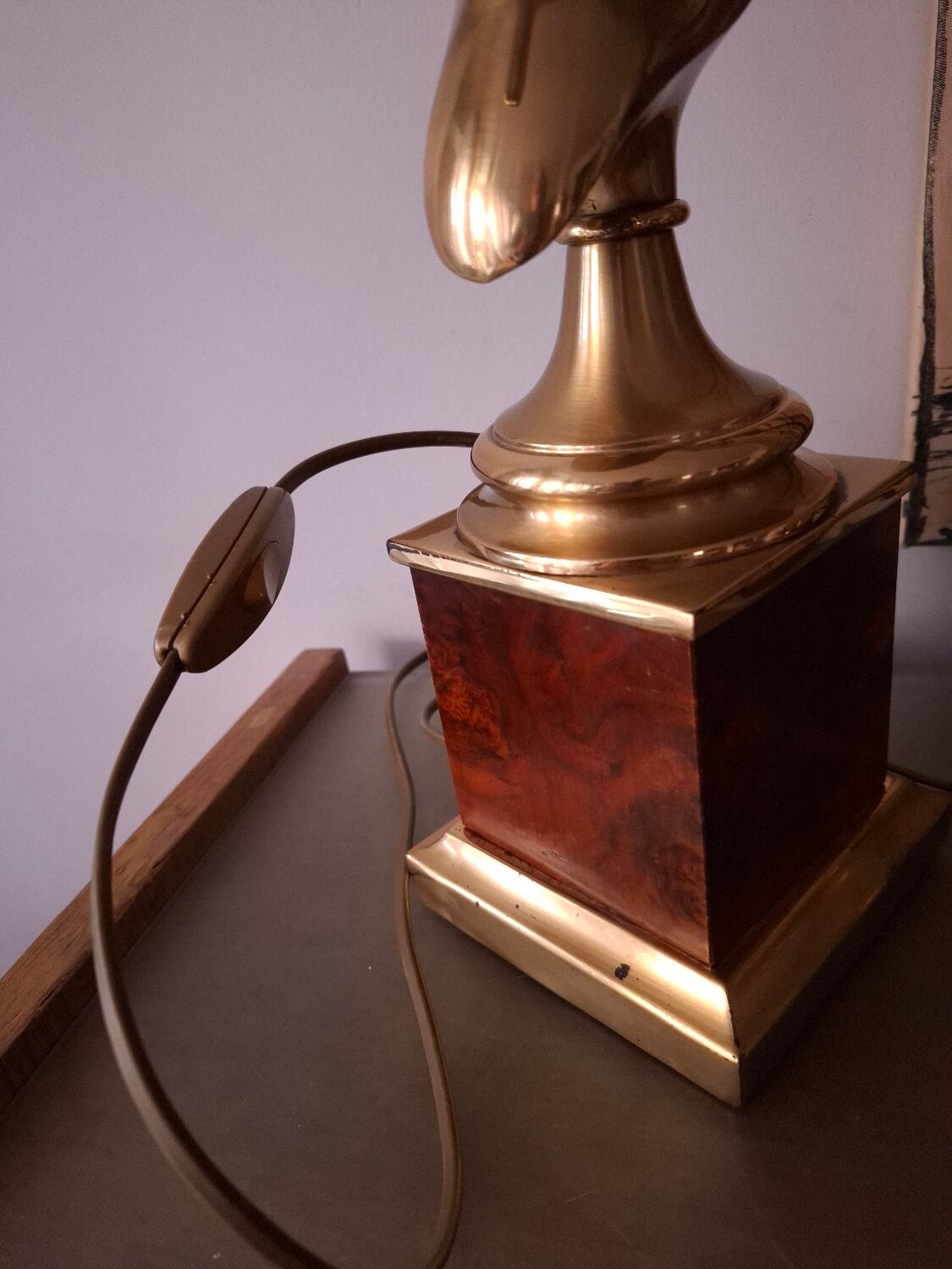 1980s horse head table lamp