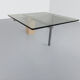 KW-1 glass and travertine coffee table by Hank Kwint for Metaform 1980s