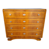 Art Deco chest of drawers (1930-1940) in walnut