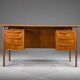 Danish Teak Boomerang Desk by Imha Mobelfabrik, 1970s