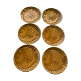 Set of 6 fish plates from the vintage revernay workshops