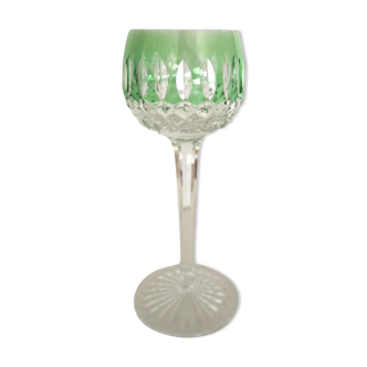 Crystal glass – roemer vert – saint-louis – with a pronounced touch of pigmentation.