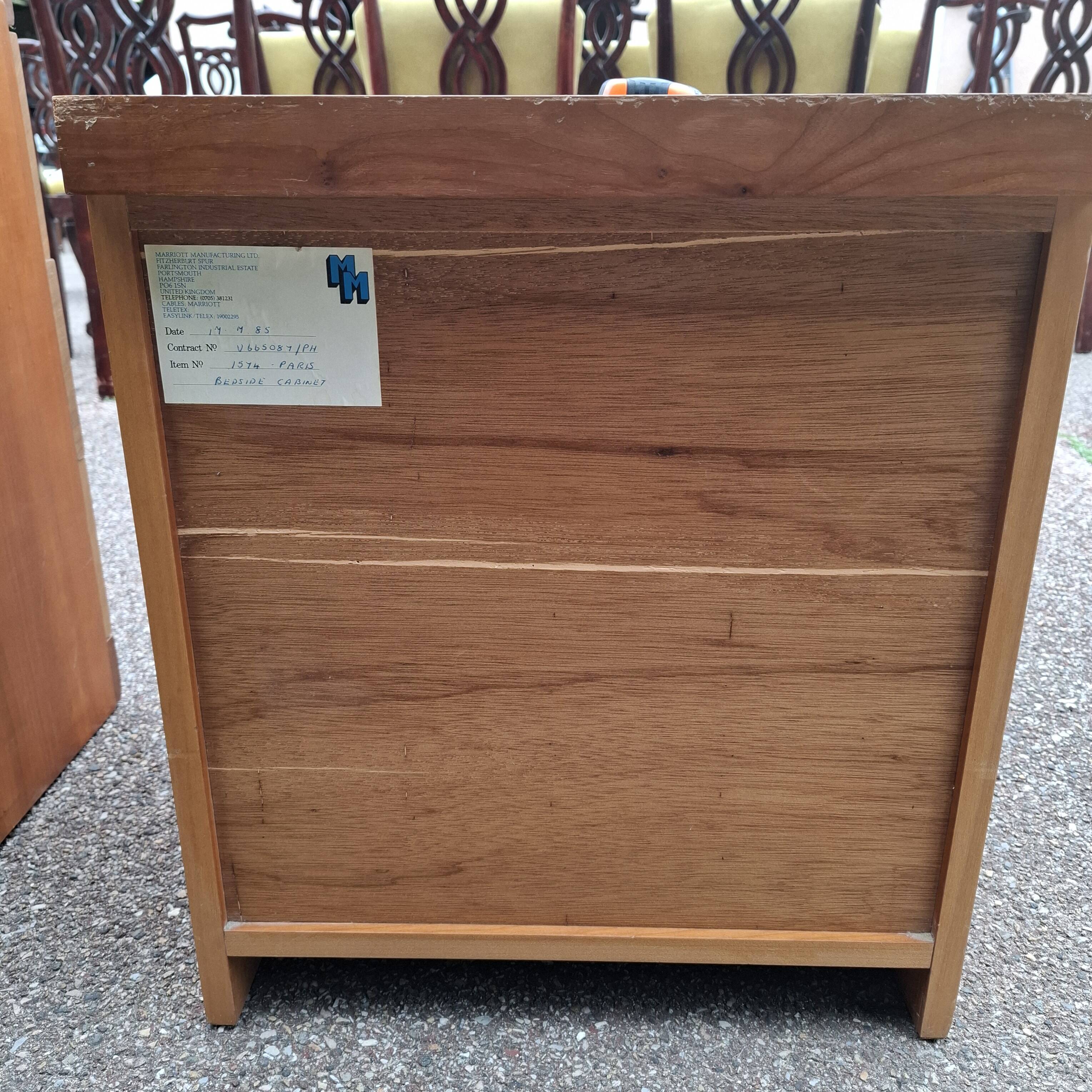 Vintage English bedside table