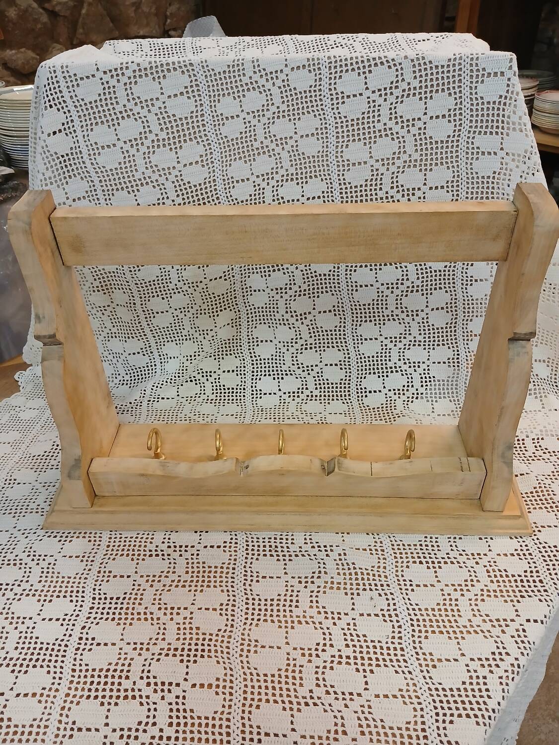 Antique solid wood wall shelf