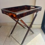 Faux tortoise shell serving tray