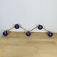 50s wall coat hook in gold metal