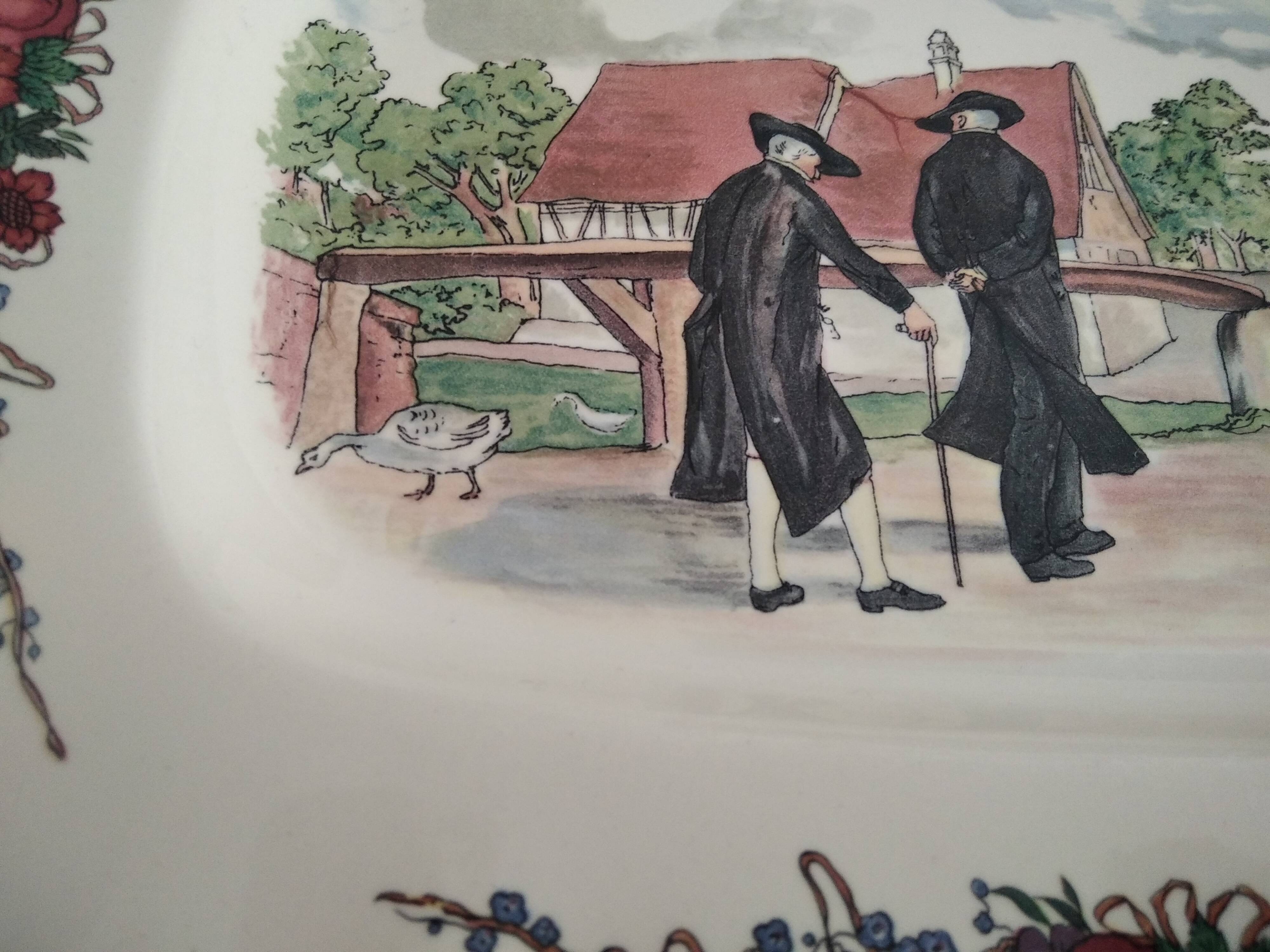 Obernai décor service dish by Henri Loux