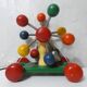 KOUVALIAS vintage wooden pull toy spoutnik multicolour balls