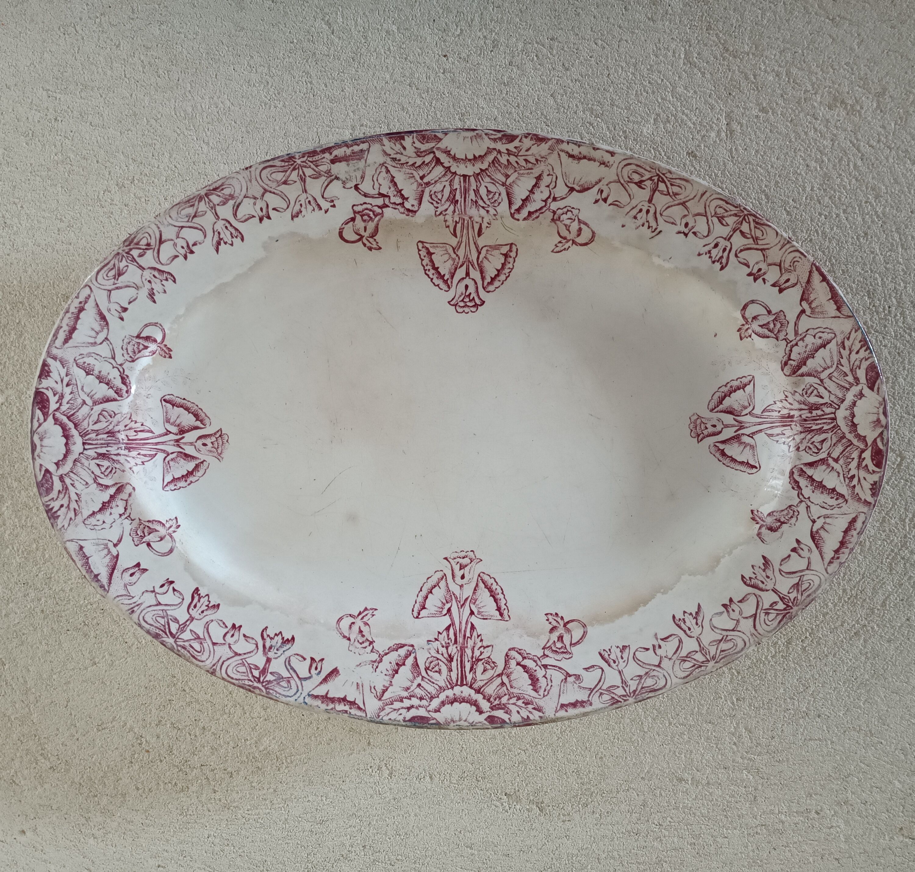 Plat terre de fer Saint Amand fin XIXe