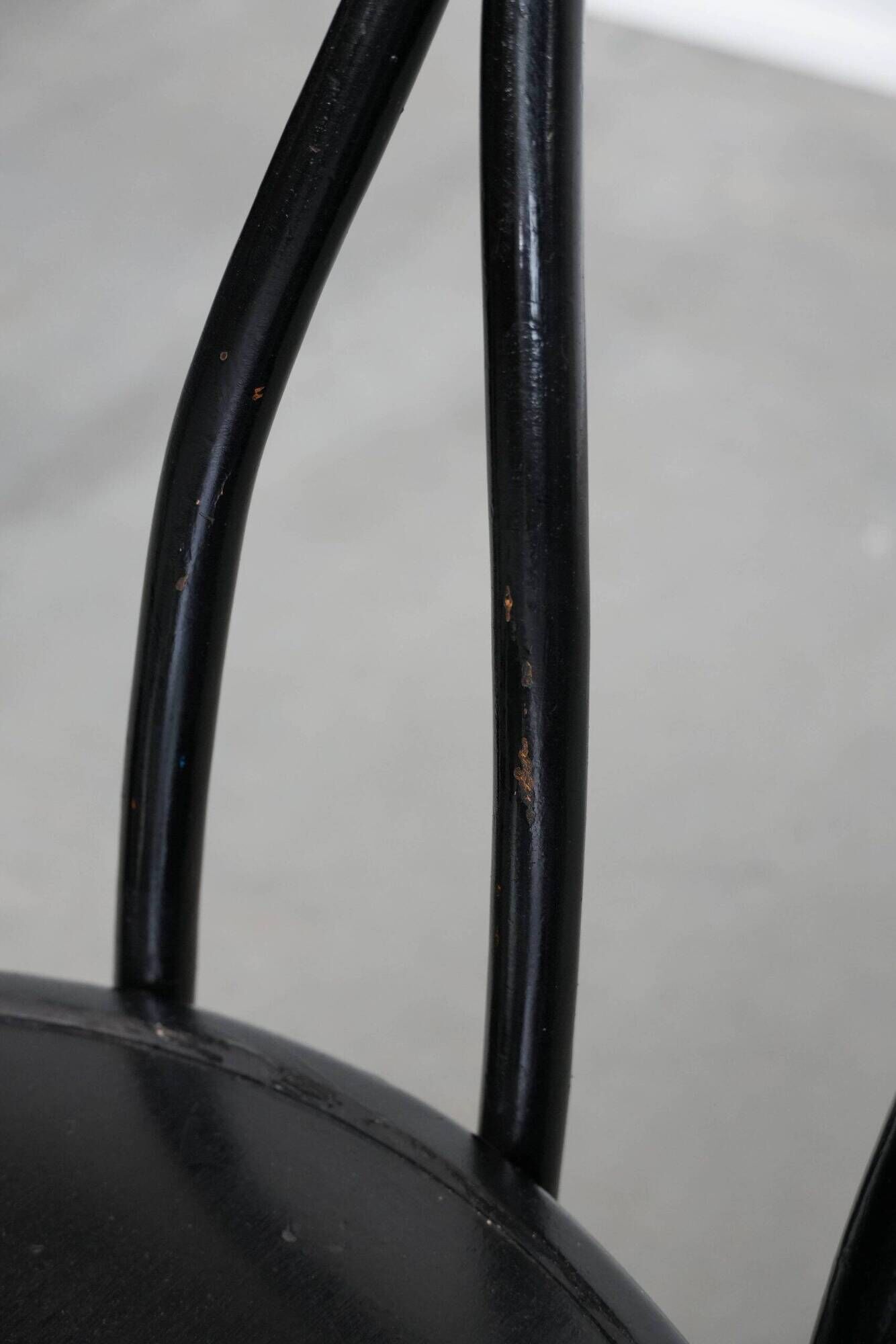 Set of 2 black vintage bistro chairs with an elegant design