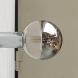 Vintage German ceiling lamp in chrome and glass from the space age by Motoko Ishii for Staff, 1970s.