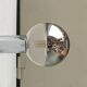Vintage German ceiling lamp in chrome and glass from the space age by Motoko Ishii for Staff, 1970s.