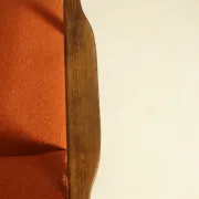 Vintage pumpkin orange lounge chair 1970s restored