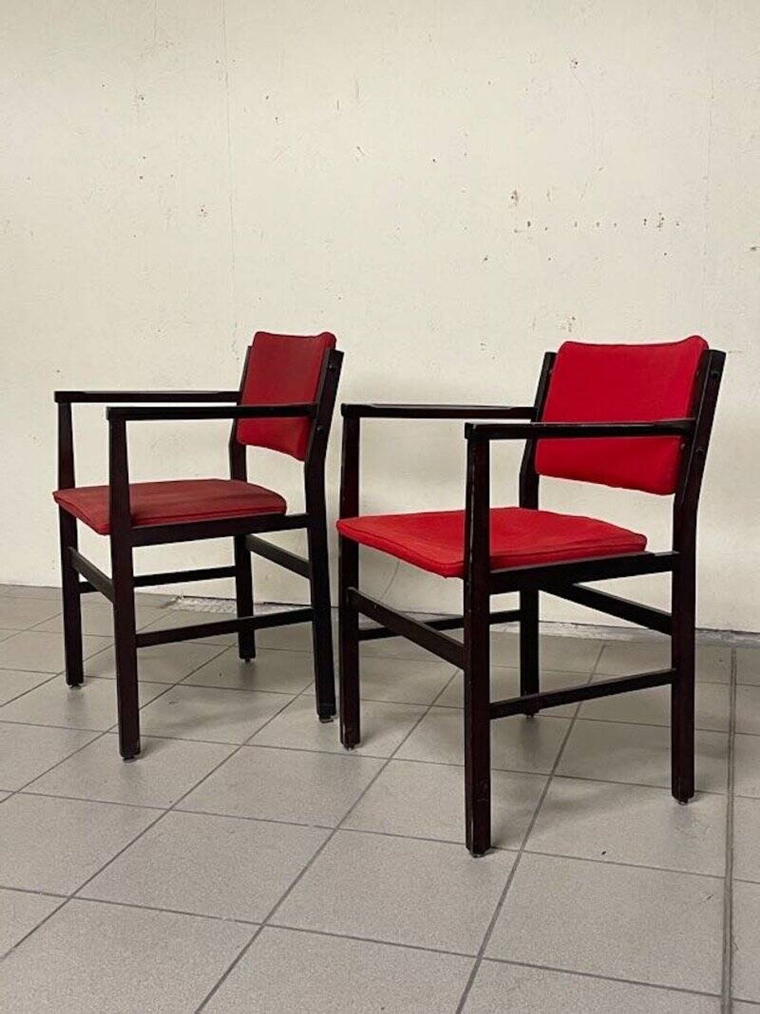 Armchairs with armrests, 1960s, set of 2
