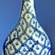 Set of six (6) soup spoons in white-blue porcelain from China