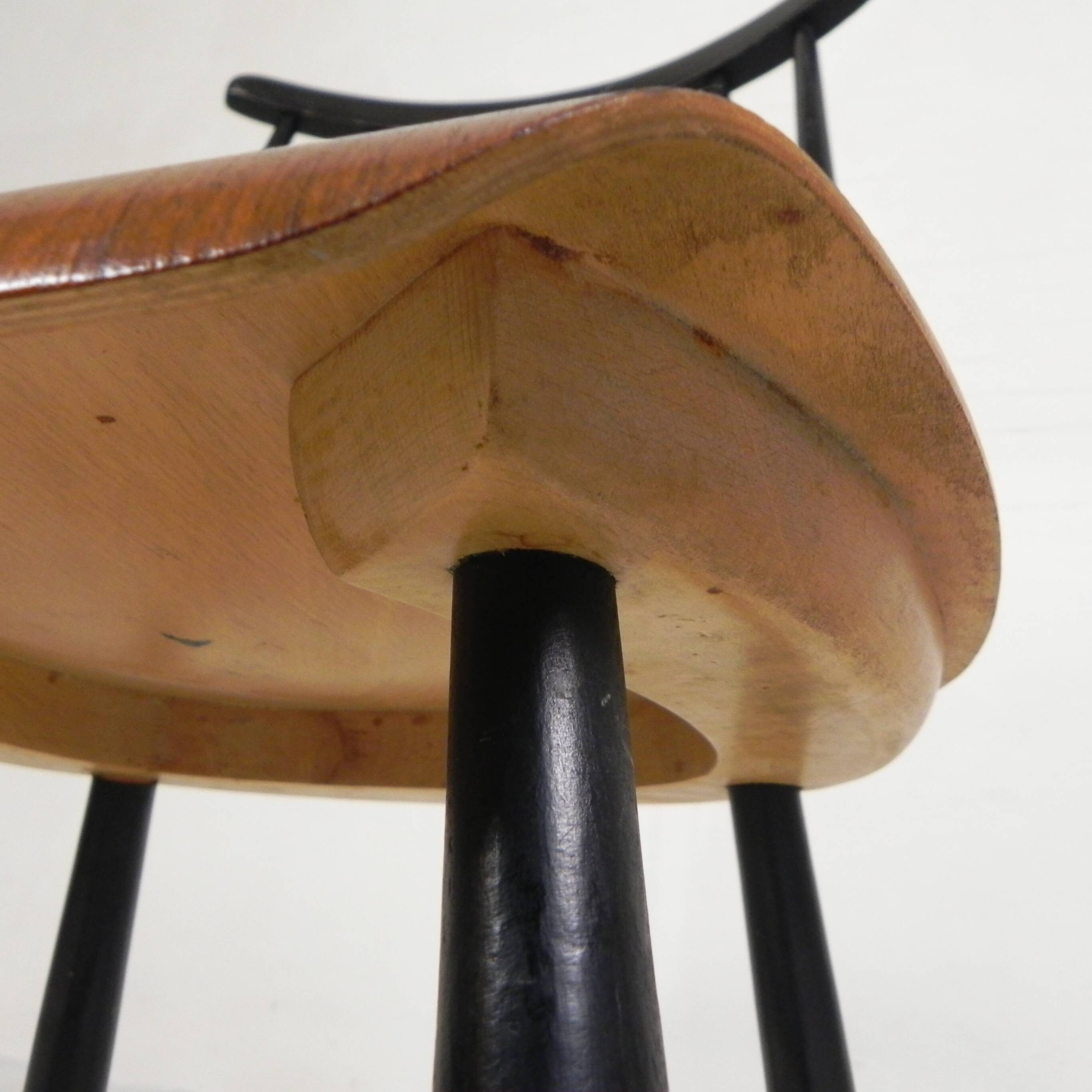 Set of 4 Fanett model slatted chairs, Tapiovaara, 1960s