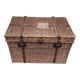 Antique vintage rattan and wicker travel trunk from the 1900s